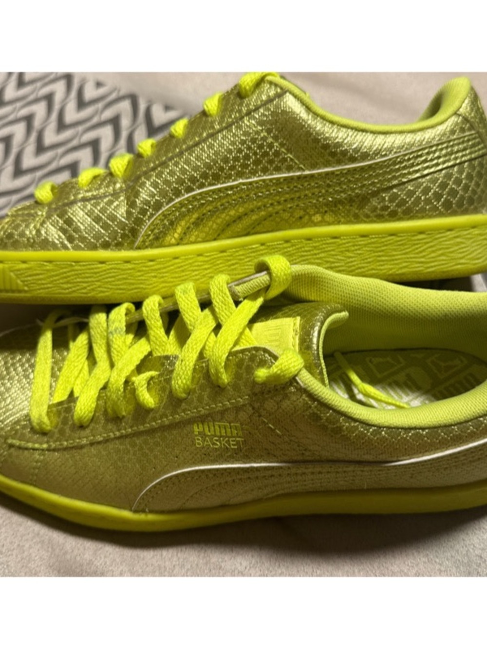 Metallic Basket Future Minimal Sneakers - Picture 3 of 6